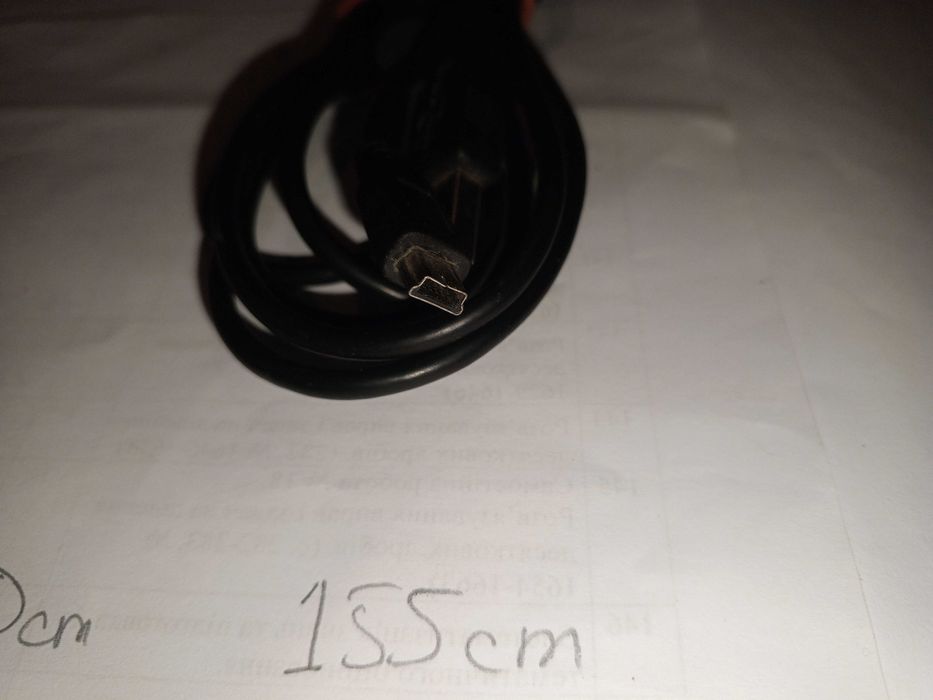 Кабель mini USB Тип B 3×7 мм -  USB Тип A 4×12 мм обычный