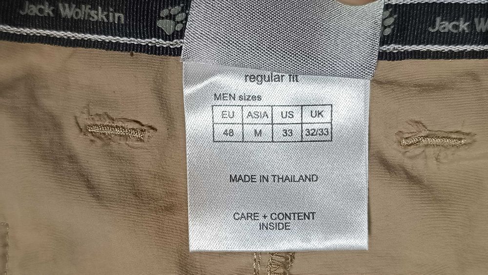 Męskie krótkie spodnie turystyczne JACK WOLFSKIN r.M stan bardzo dobry