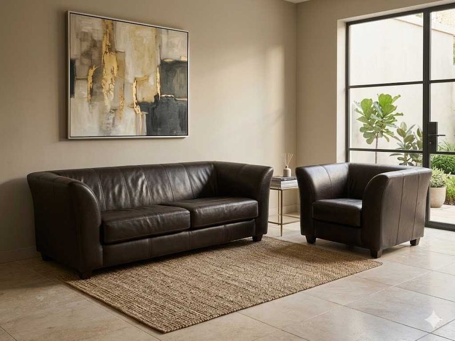 Skórzana sofa i fotel Comforty