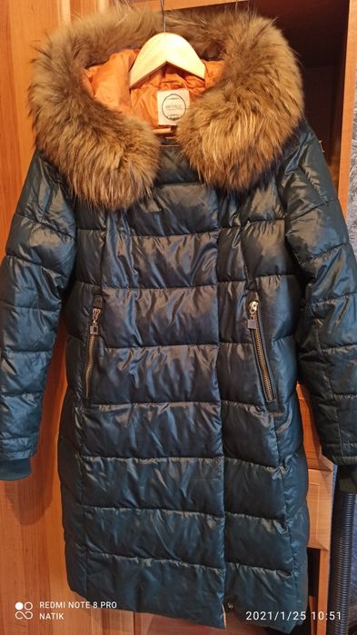 Пальто, зимовий пуховик на силіконі, 46 розмір.