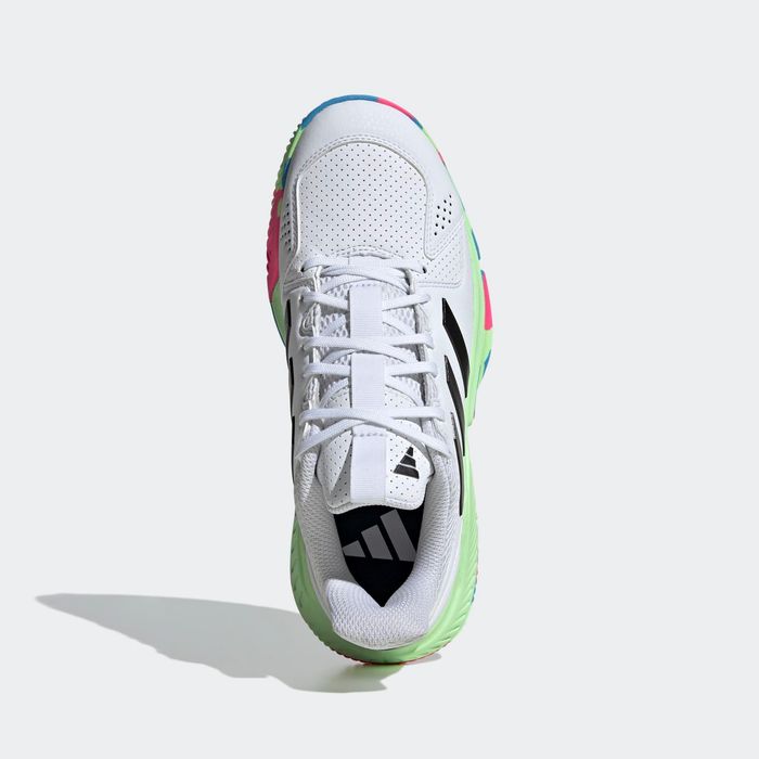Calçado de Andebol Adulto Adidas Court Flight Branco/Amarelo/Azul