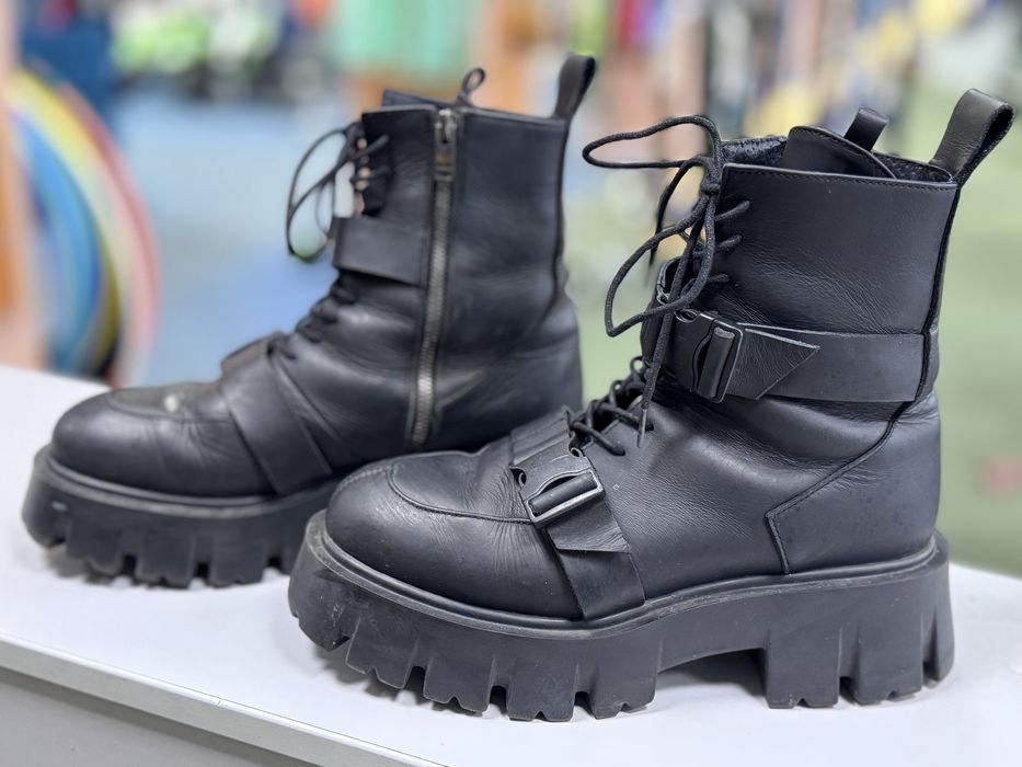 Ботики Noemi черевики жіночі зимові шкіра  на масівній підошві р 37