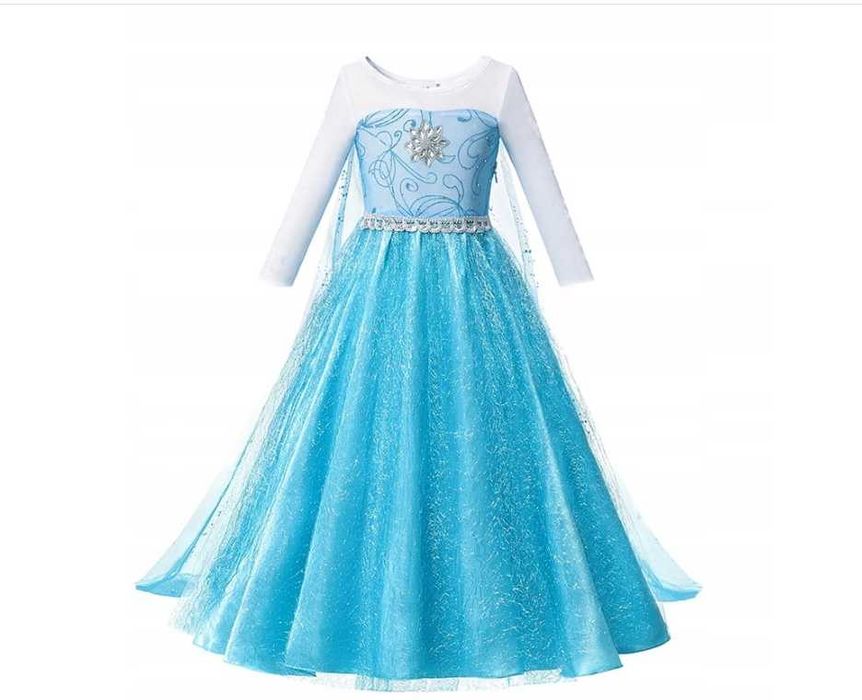 Strój Elsy dla małej strojnisi 140cm