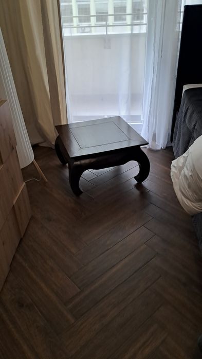 Stolik kawowy drzewo tekowe 60cm blat
