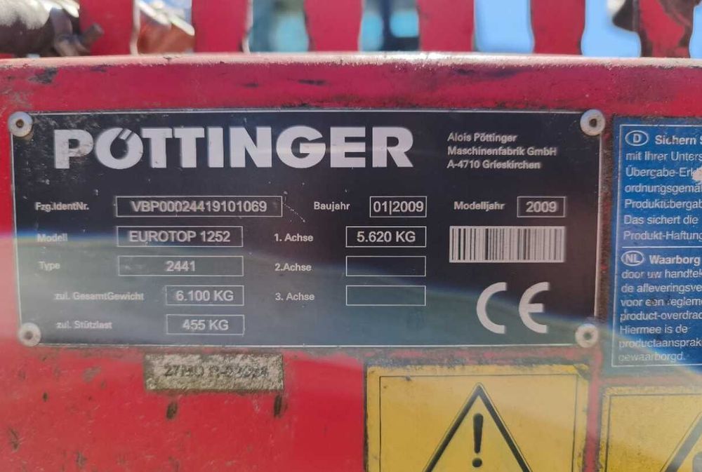 Zgrabiarka, grabiarka POTTINGER TOP 1252 multitast 12,5m