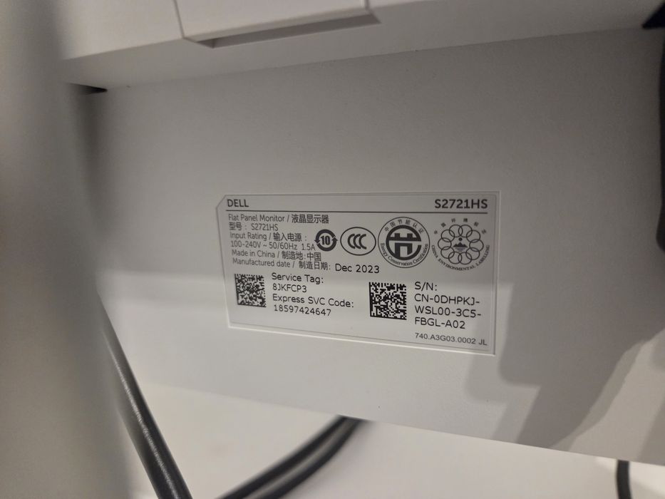 Monitor 27 cali Dell S2721HS