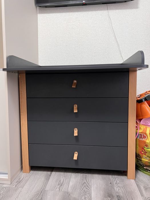 Пеленальний комод Veres Monaco (темно-сірий)