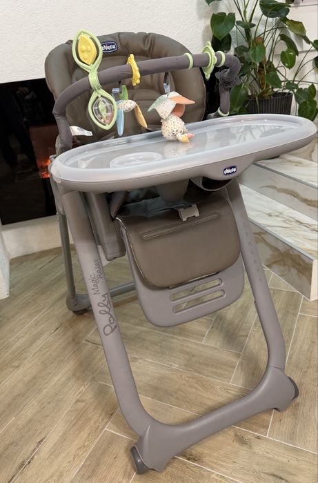Стільчик для годування Chicco POLLY MAGIC RELAX сірий