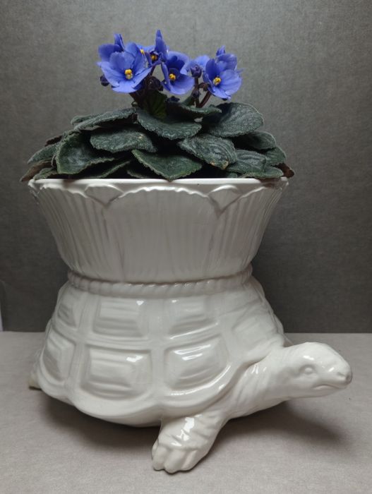 Duży ceramiczny wazon - osłona donicy Żółw. Bassano Italy.