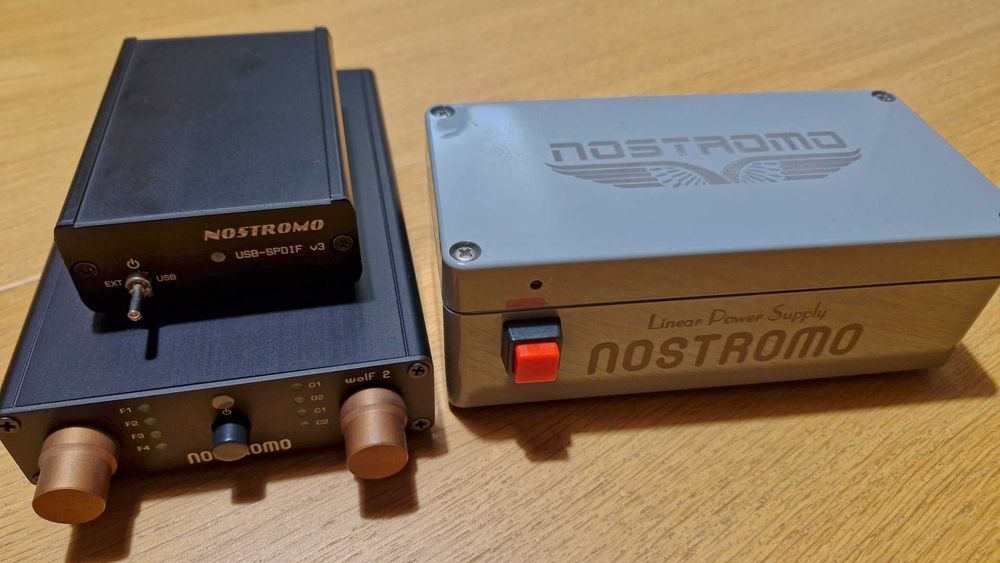 DAC Nostromo Wolf 2 + konwerter USB-SPDiF + zasilacz liniowy + coax