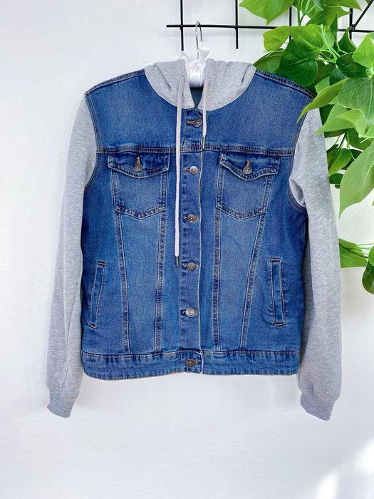 Kurtka jeansowa z kapturem damska