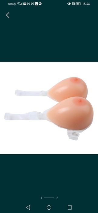 Proteza piersi na silikonowy paskach miseczka G. Zapraszam