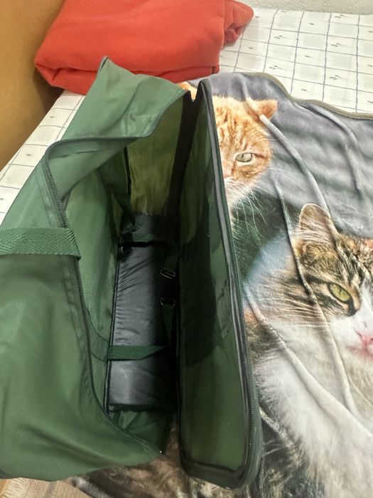 3 mochilas de viagem com : pequena , media , grande de cor verde