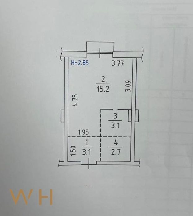 Продаж 1к студія 24,4m², Трублаїні 3, документи, Без %