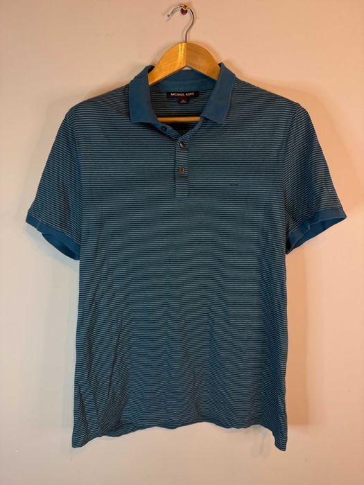Koszulka polo Michael Kors niebieska w paski XL