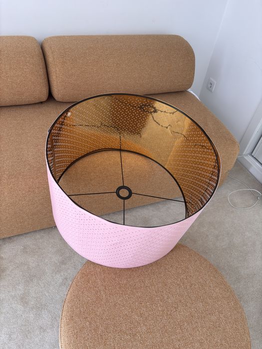 Abajur / Candeeiro de teto IKEA NYMÖ rosa/dourado - 59 cm