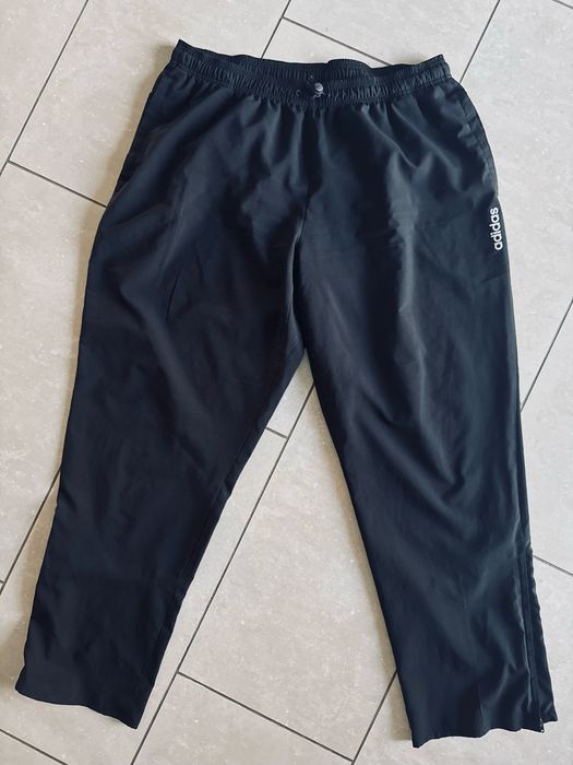 Adidas czarne spodnie sportowe dresowe, joggery męskie XL extra stan
