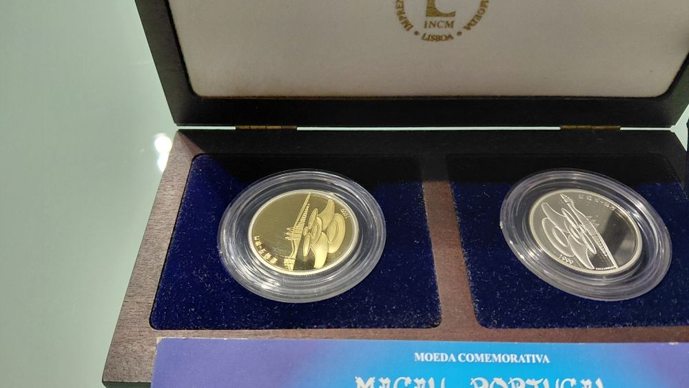 Moedas Macau  Ouro+ Prata+ Estojo