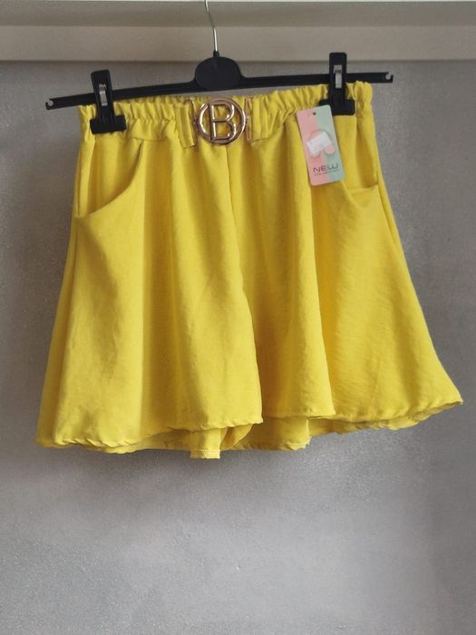 Spodenki chabrowe letnie zwiewne