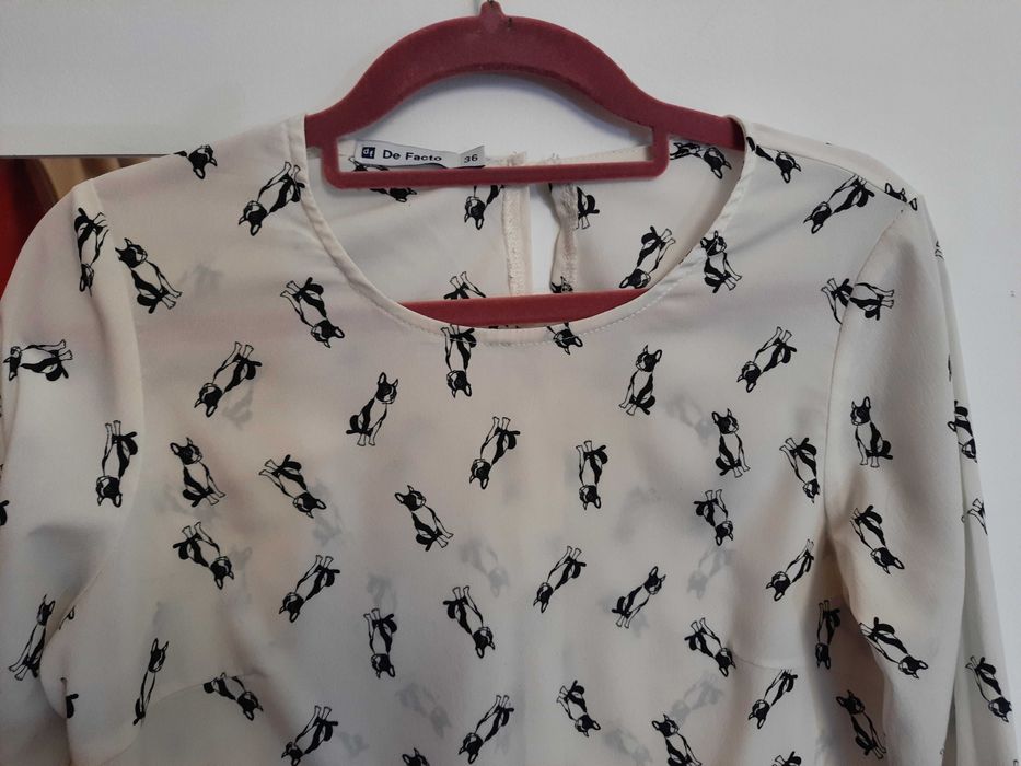 Koszula bluzka  buldogi 36