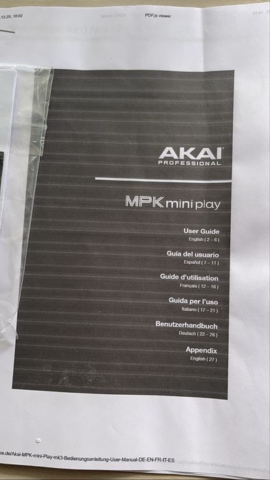 AKAI Professional MPK mini MIDI-клавиатура
