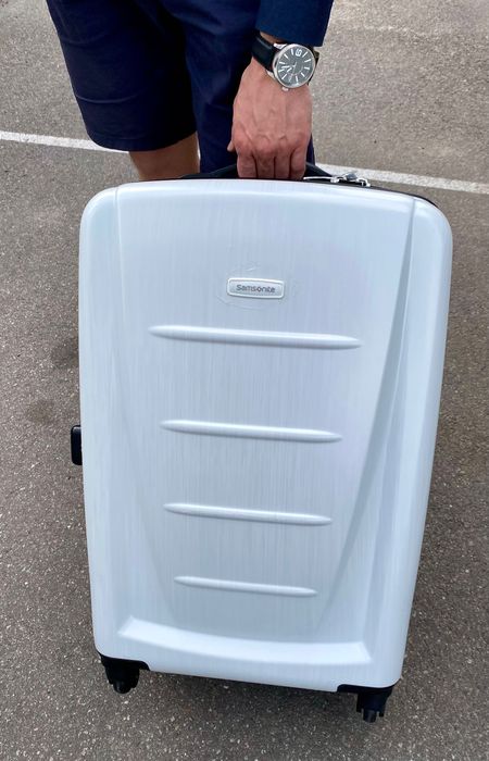 Оригінальна валіза/чемодан Samsonite Winfield white S-ручна поклажа