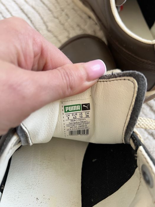 Кеди Puma шоколадного кольору