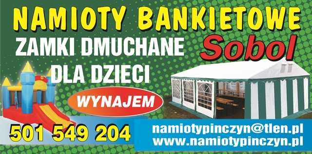 Wynajem namiotów bankietowych SOBOL, Pomorskie, Pinczyn.