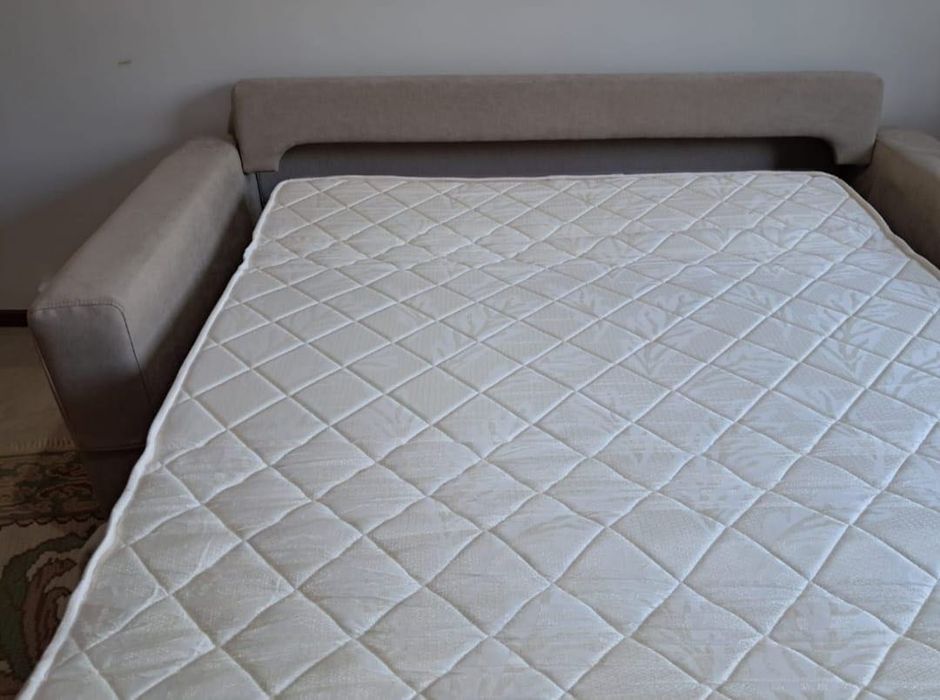 Sofá cama casal beige novo