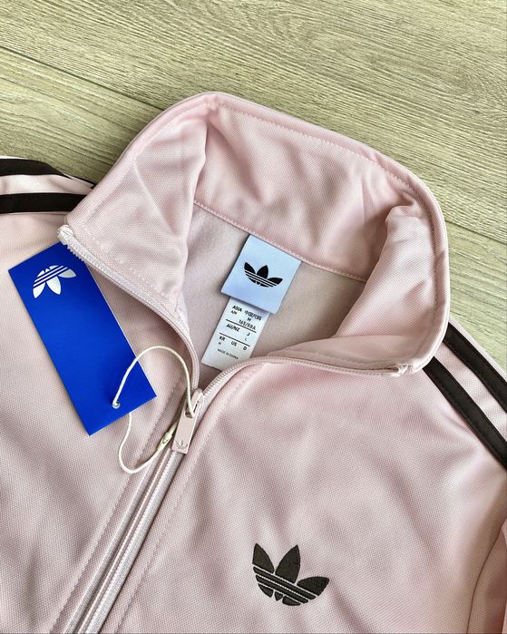 Кофта Adidas жіноча з начосом / Олімпійка Adidas рожева з начосом
