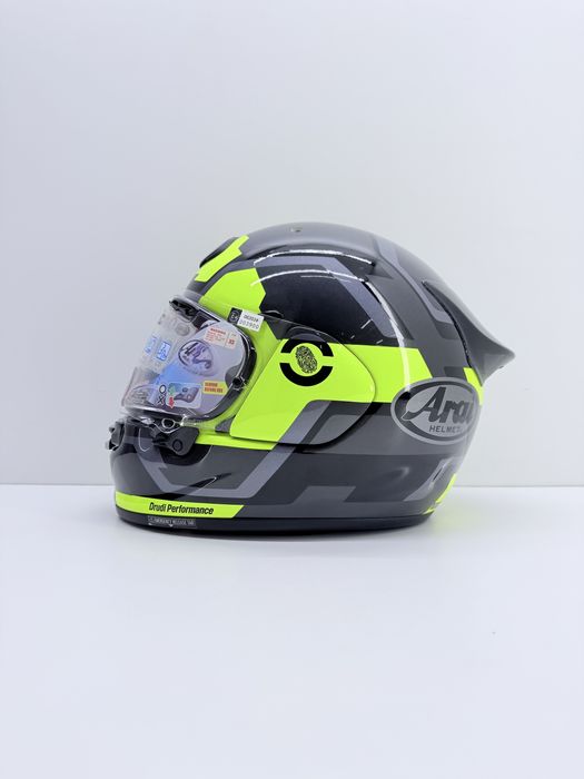 Kask integralny ARAI QUANTIC FACE FLUOR YELLOW szary żółty fluo czarny, rozmiar XS