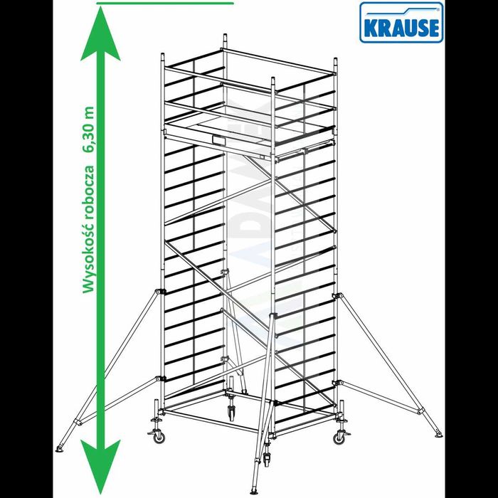 ADAMEK. Rusztowanie aluminiowe jezdne, przejezdne. WYNAJEM
