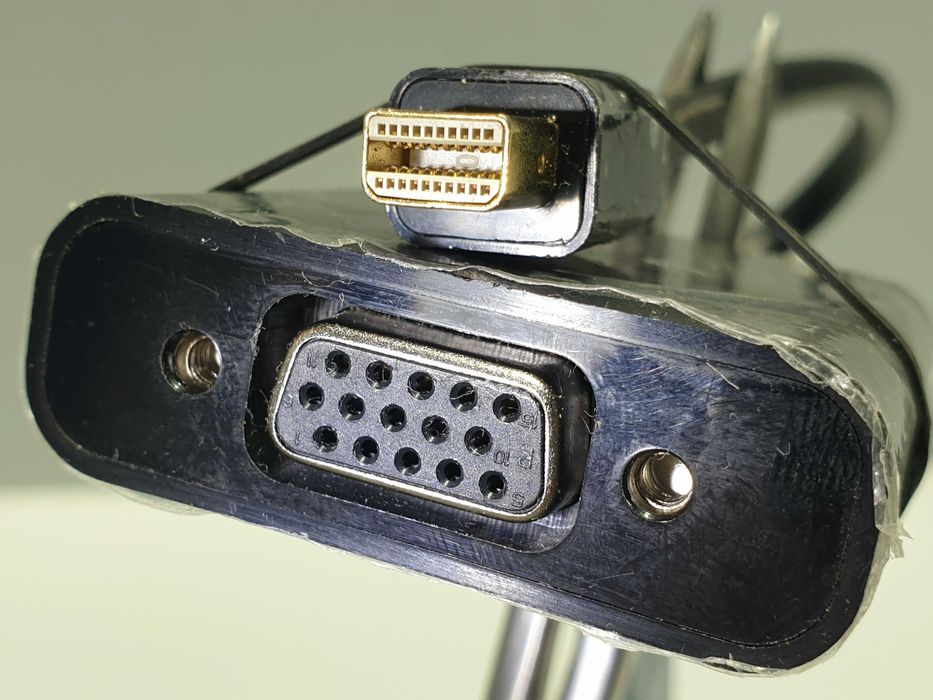 Адаптер Mini DisplayPort  to VGA Thunderbolt Rankie  + кабель VGA 1.8м