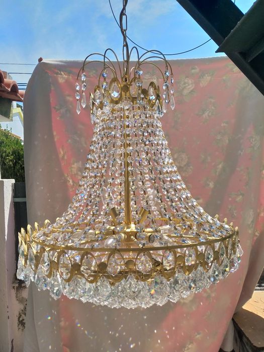 Lustre de Cristal e latao