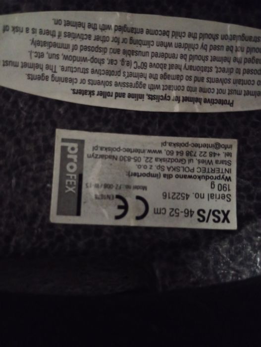 Kaski rowerowe r.XS/S  i L