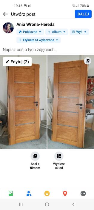 Drzwi wewnętrzne z litego drewna na wymiar