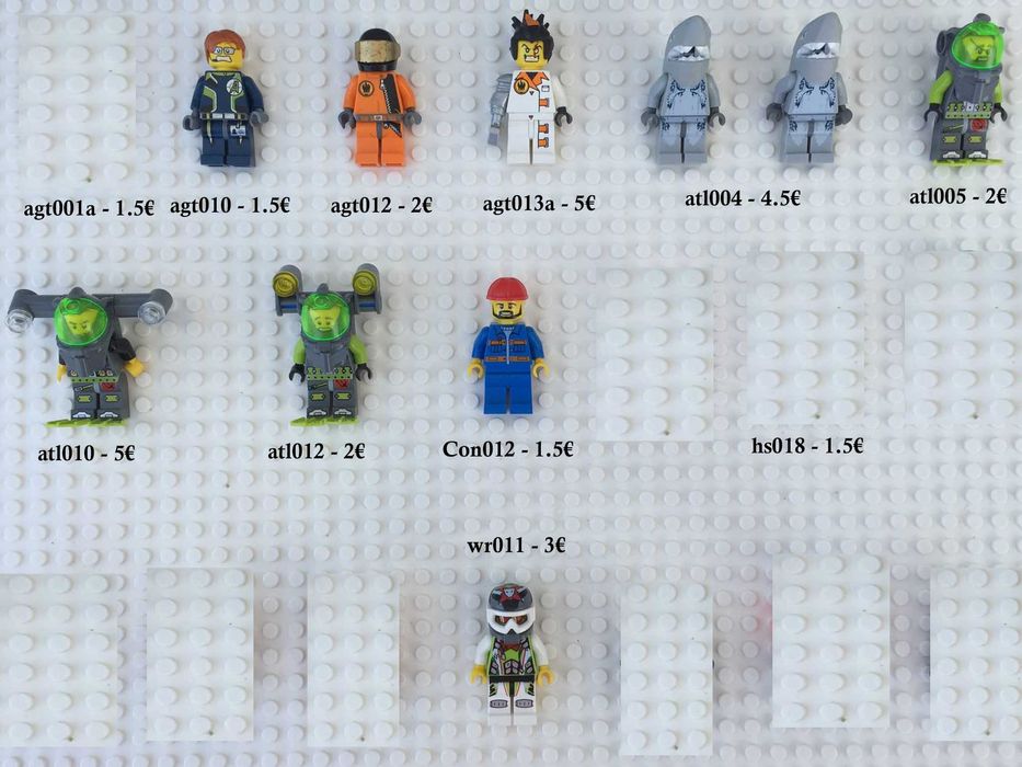 Minifiguras Lego City, Classic, Minecraft, space, etc