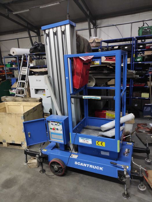 Podnośnik koszowy zwyżka magazynowa budowlana