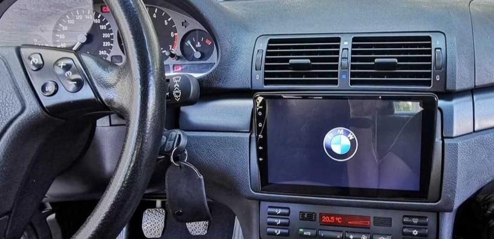 Radio 2 DIN Android 9" BMW E46 (4+32 GB) + Carplay e android auto