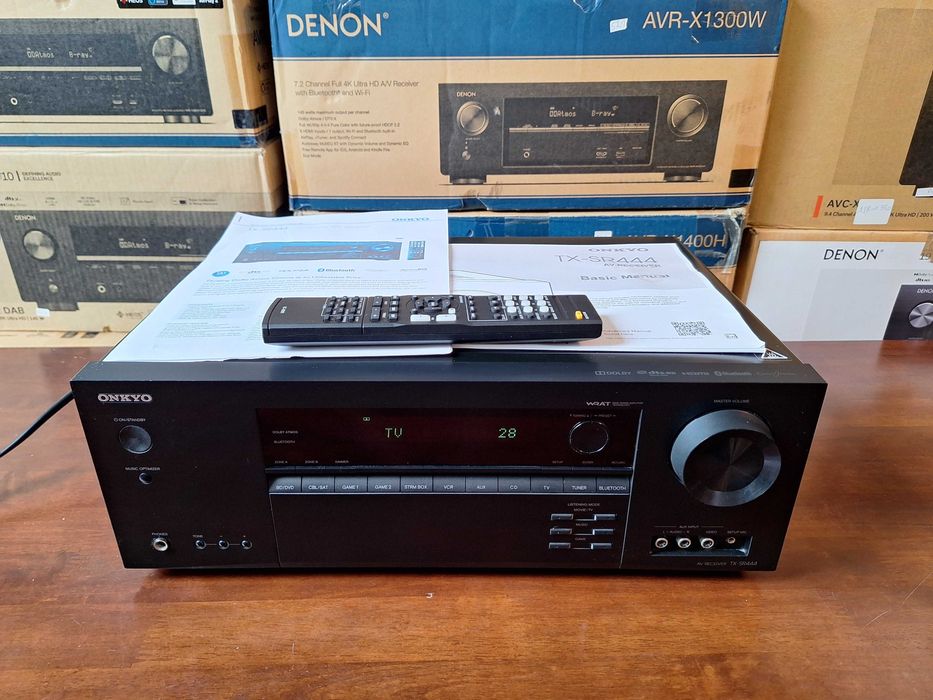 7.1  Onkyo TX-SR444 HDMI 4K Bluetooth arc hdr optyk Atmos