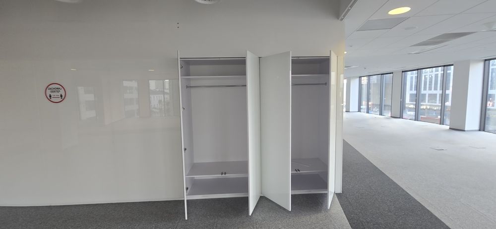 Szafa na sprzedaż 120/220 szklane fronty biała