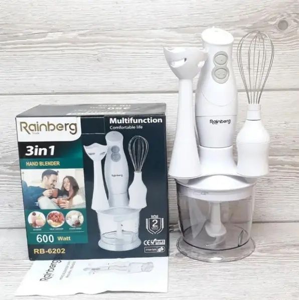 Блендер 3в1 погружний Rainberg 600W Розпродаж!