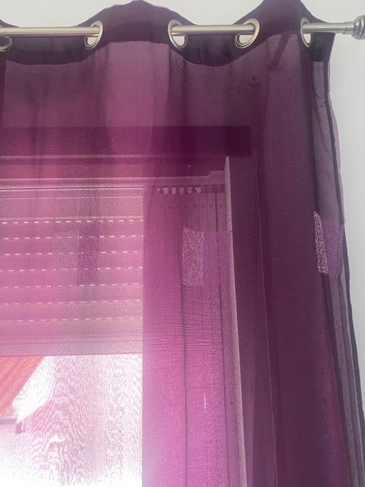 Cortinados em organza e cetim