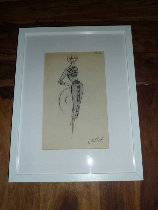 PORTRET KOBIETA -obraz, rysunek- PIN-UP GIRL -J.P Bozzet- USA 1950. #2