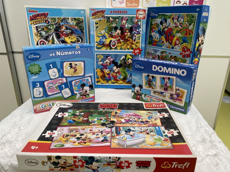 Puzzles Domino Os numeros Jogos Mickey Mouse