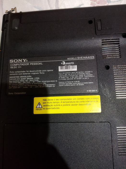 Portátil Sony waio core i5 para arranjar