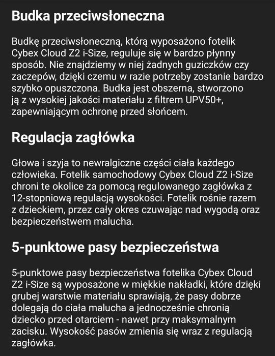 Fotelik samochodowy Cybex