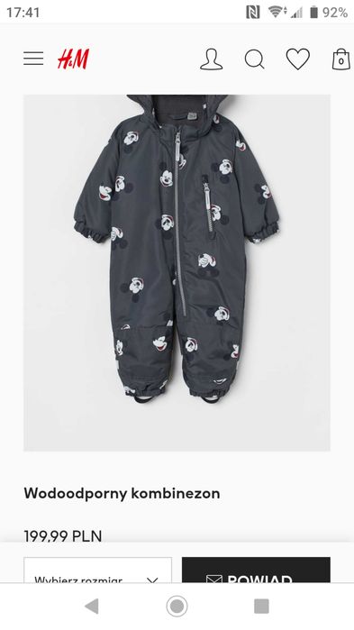 Kombinezon zimowy h&m