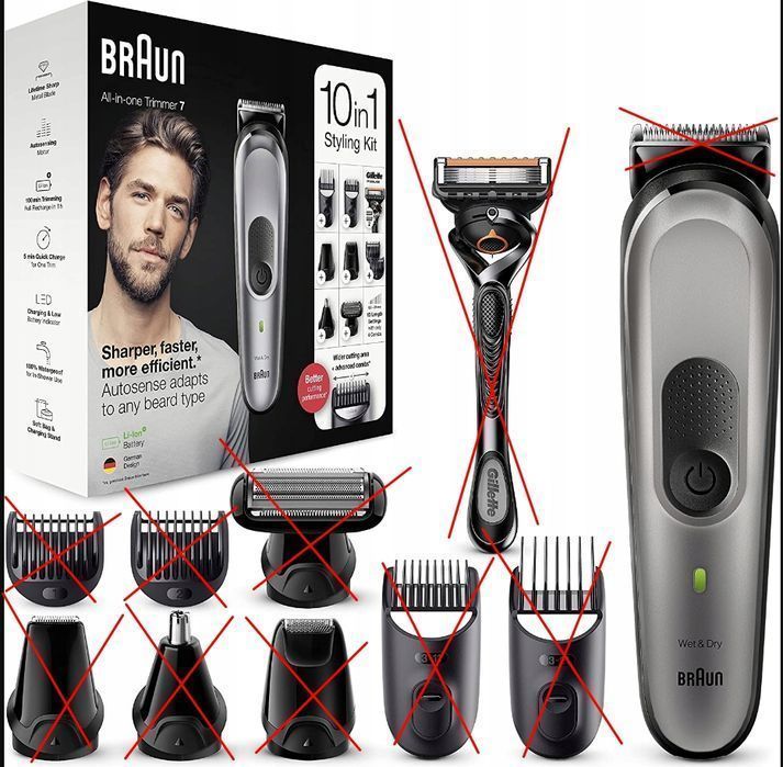 uszkodzony trymer braun mgk7320 max 100 min czasu pracy