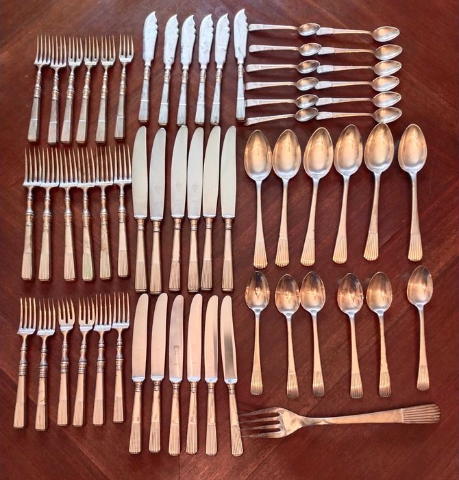 Faqueiro em prata da Topázio modelo Caninhas